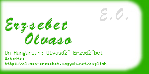 erzsebet olvaso business card